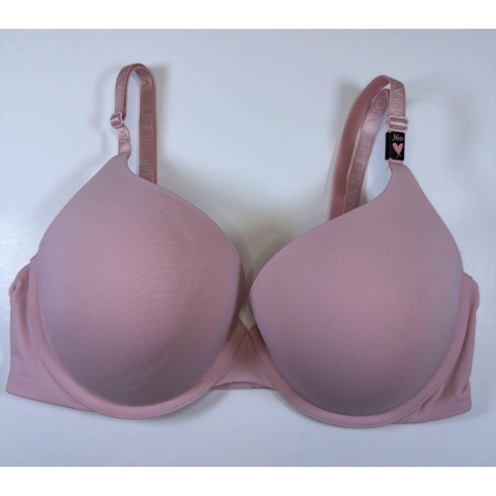 Victoria's Secret Push-Up Bra 36D Pink Padded Underwire Adjustable NEW
